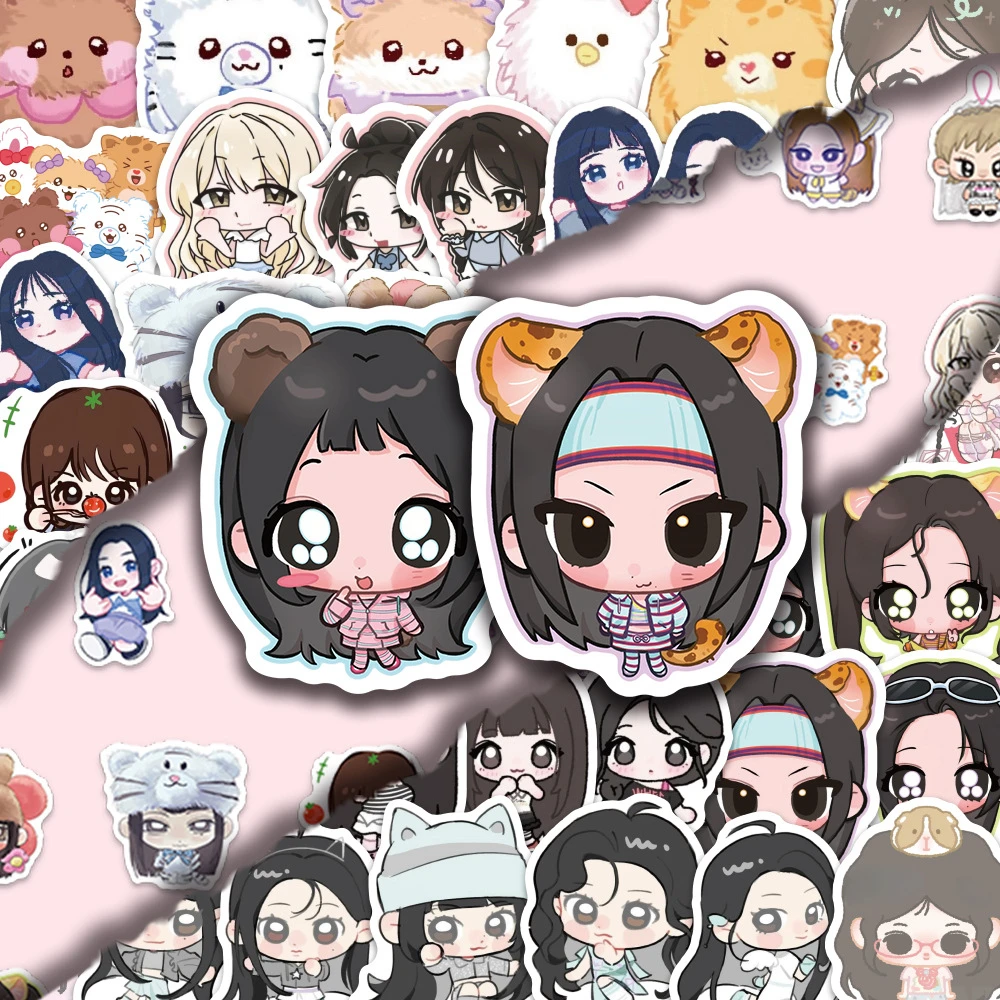 60 Stück Q-Version Cartoon-Mädchen Graffiti-Aufkleber Kawaii Mode DIY Spielzeug für Telefon, Flasche, Reisetasche, Kreative Geschenke
