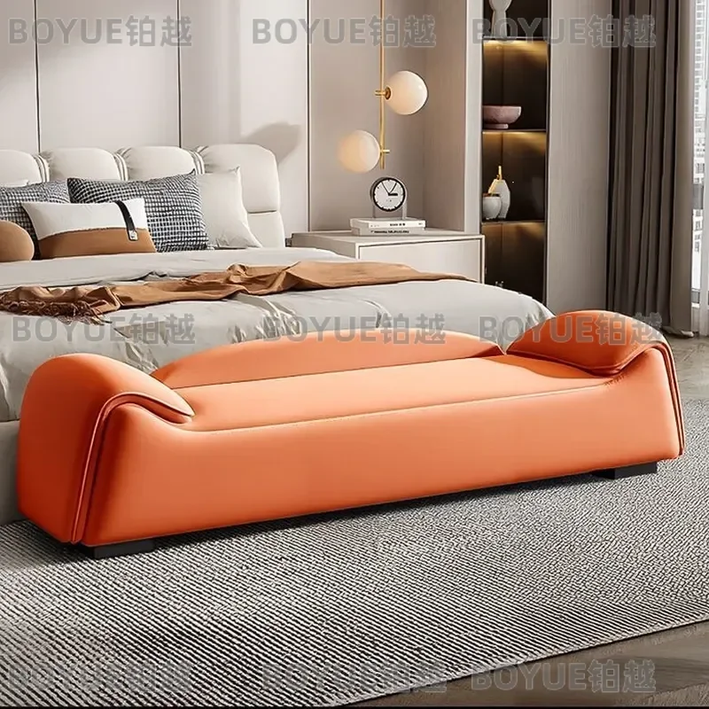 for Italian Jane Cat Claw Leather Bedside Stool Modern Couple Shoe Change Bench for Bedroom Cloakroom Sofa Home Furniture