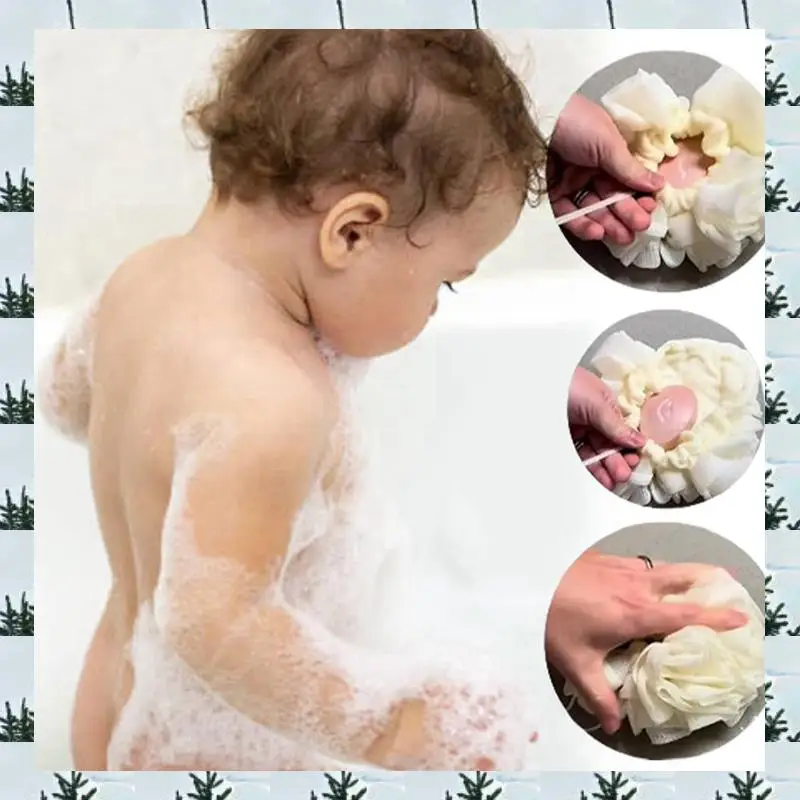 

ABLG 2 шт. 2 в 1 губка из люфы для ванны, отшелушивающая и нежная очищающая люфа для ванны, губка из люфы для душа, люфа двойного назначения