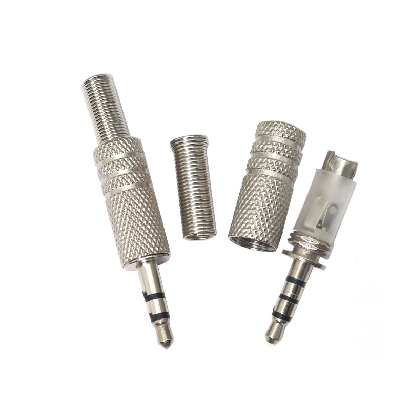 【5PCS】3.5mm 4-Pole TRRS Male Construction Plug Repair Headphone Jack Audio Soldering Replacement Connector Soldering For Earph view 5