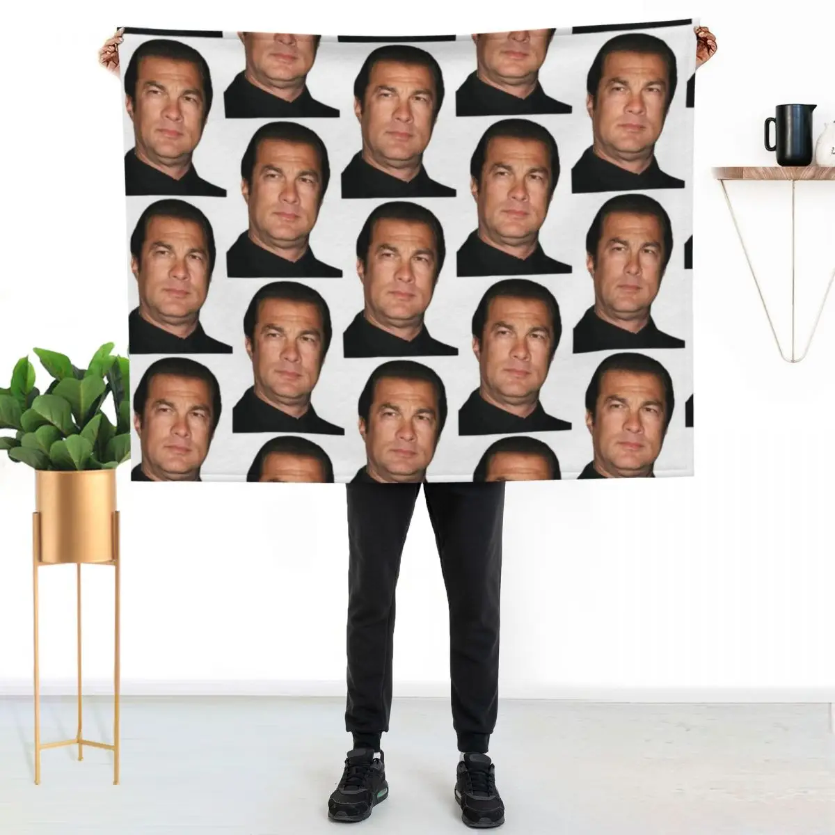 steven seagal Throw Blanket Stuffeds Moving Tourist Retros Softest Bed Blankets