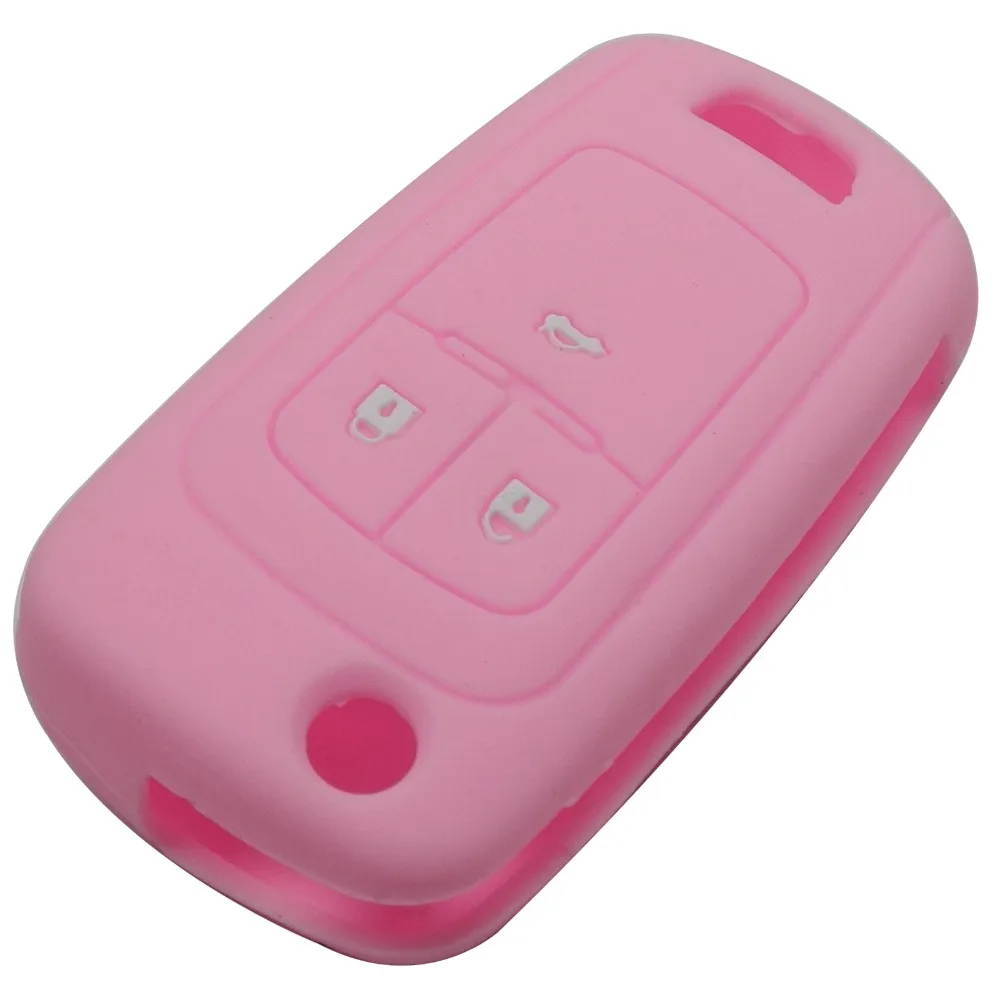 3 botones de goma silicona remoto funda llave coche para Chevrolet Cruze Holder