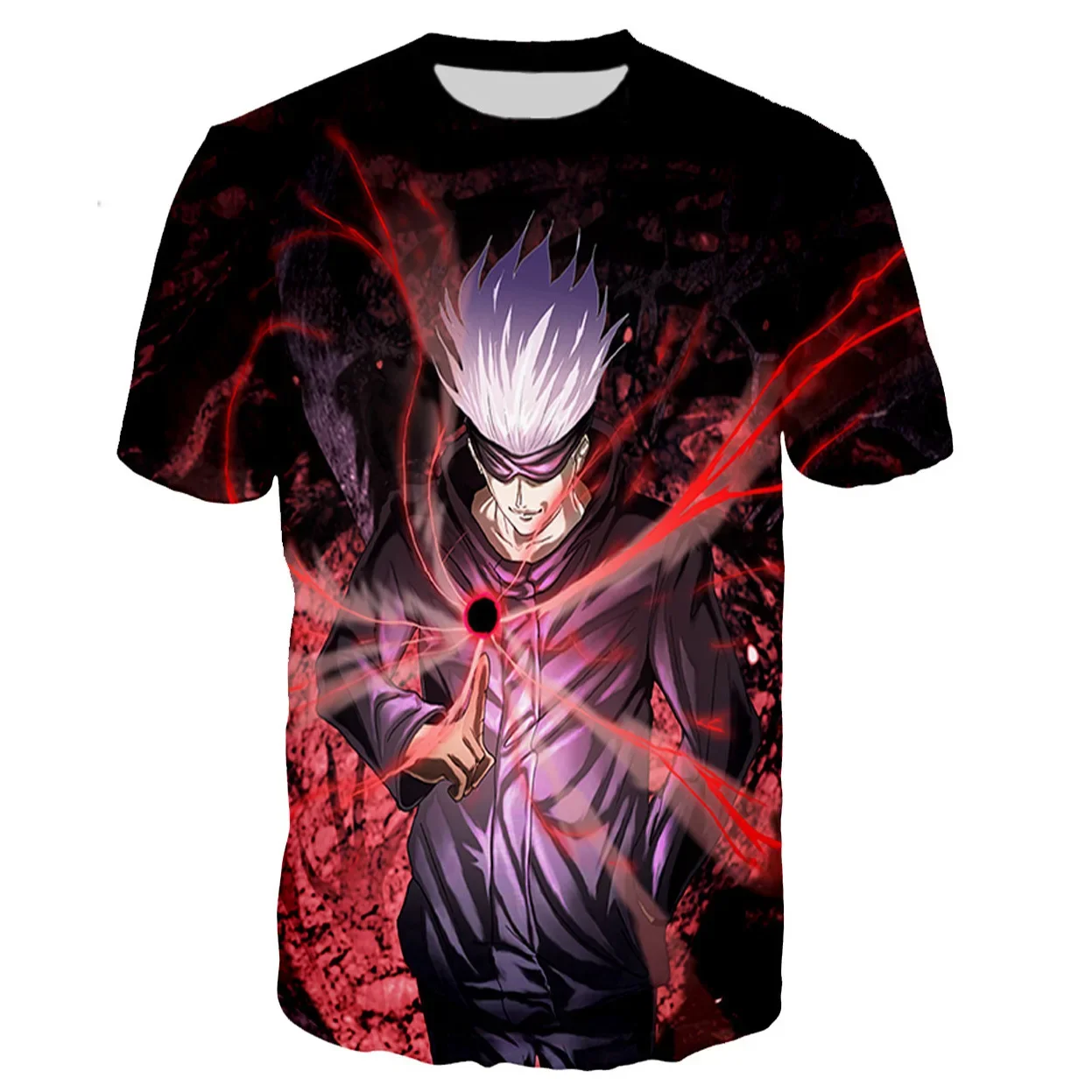 2024 estate Jujutsu Kaisen Satoru Gojo stampato Mens personalizzazione magliette di alta qualità girocollo t-shirt uomo donna Casual top