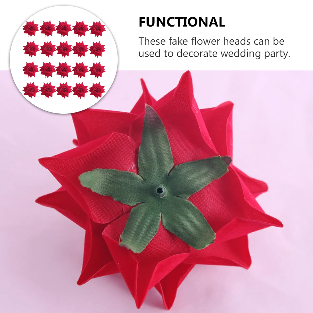 

20pcs Artificial Rose Flowers White Simulation Bridal Wedding Decor Faux Cloth Bouquet Accessories Durability Craftsmanship