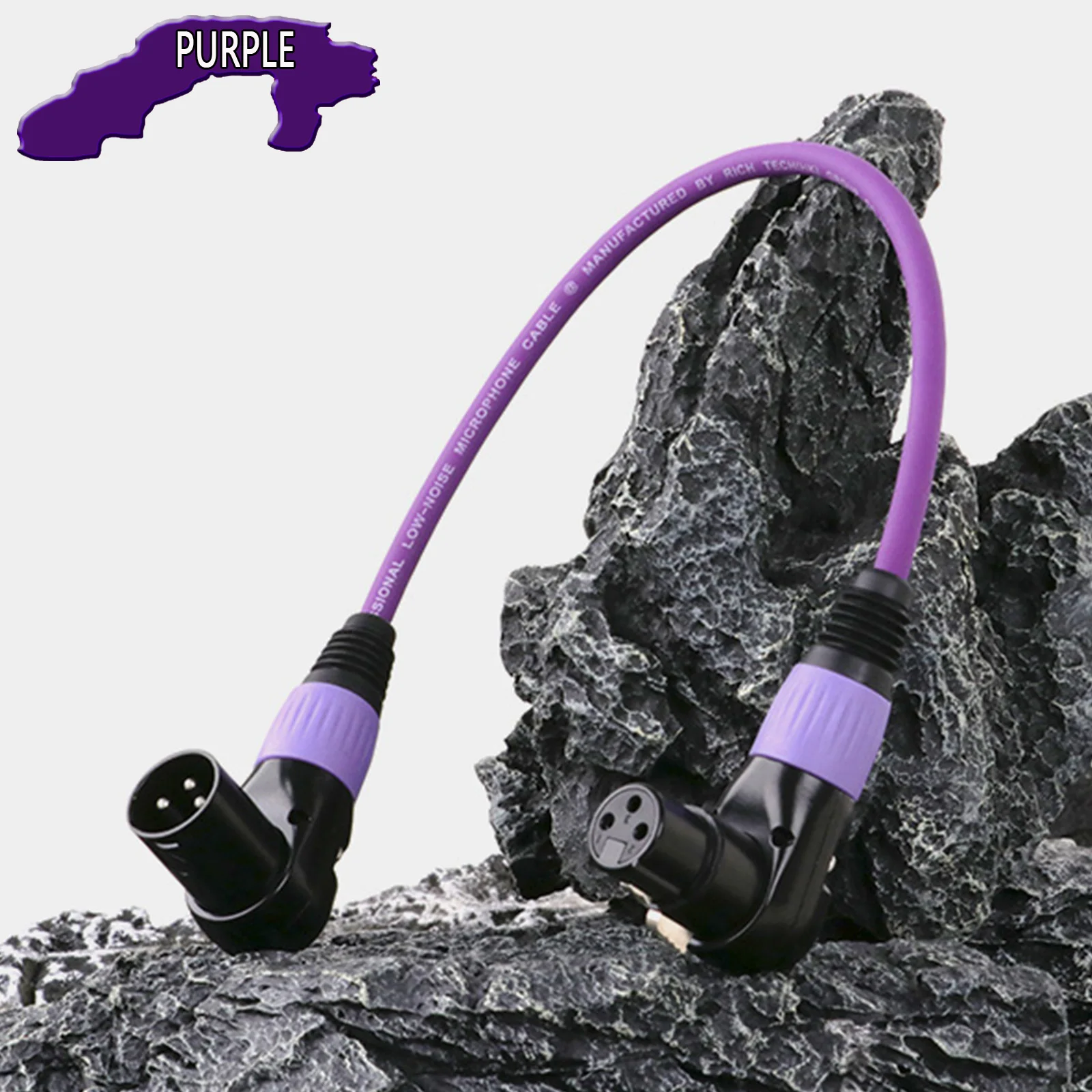 Gebalanceerde Xlr-Kabel Haakse Mannelijke Naar Rechte Hoek Vrouwelijke Pro 3pin 90 Graden Microfoon Connector Voor Audio-Interface Of Mixer