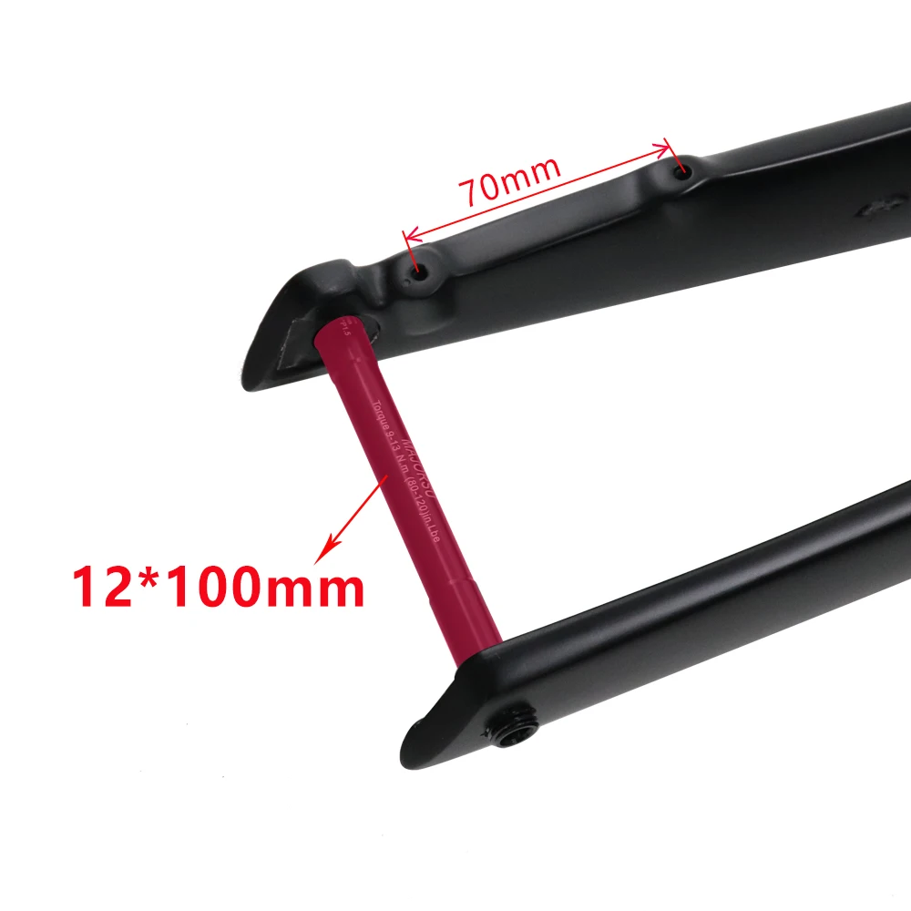 NEW Bicycle Carbon Road Front Fork Bike SLR Disc Brake 700C RIGID FORK 100MM Fork