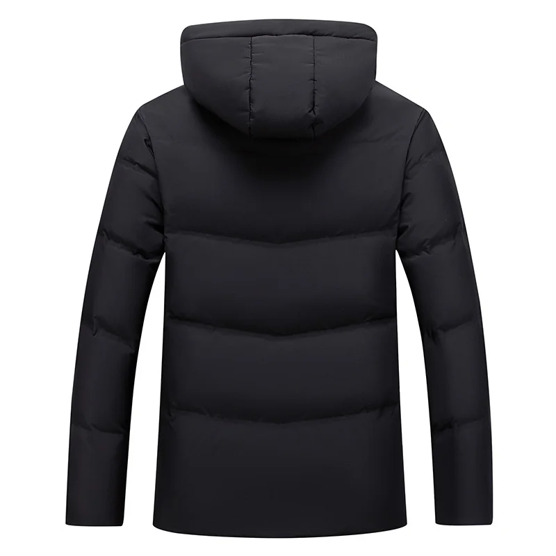 Chaqueta de plumón con capucha para hombre, Parkas cálidas, abrigo corto de pato blanco 90%, chaquetas informales a la moda, ropa masculina para invierno