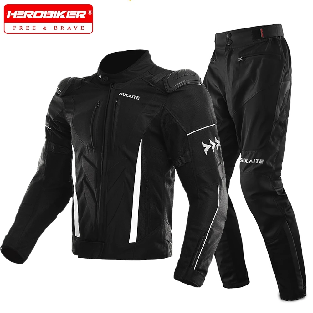 

SULAITE Motorcycle Jacket Road Racing Clothing Tensile Protective Chaqueta Summer Breathable Motorcycle Equipment S