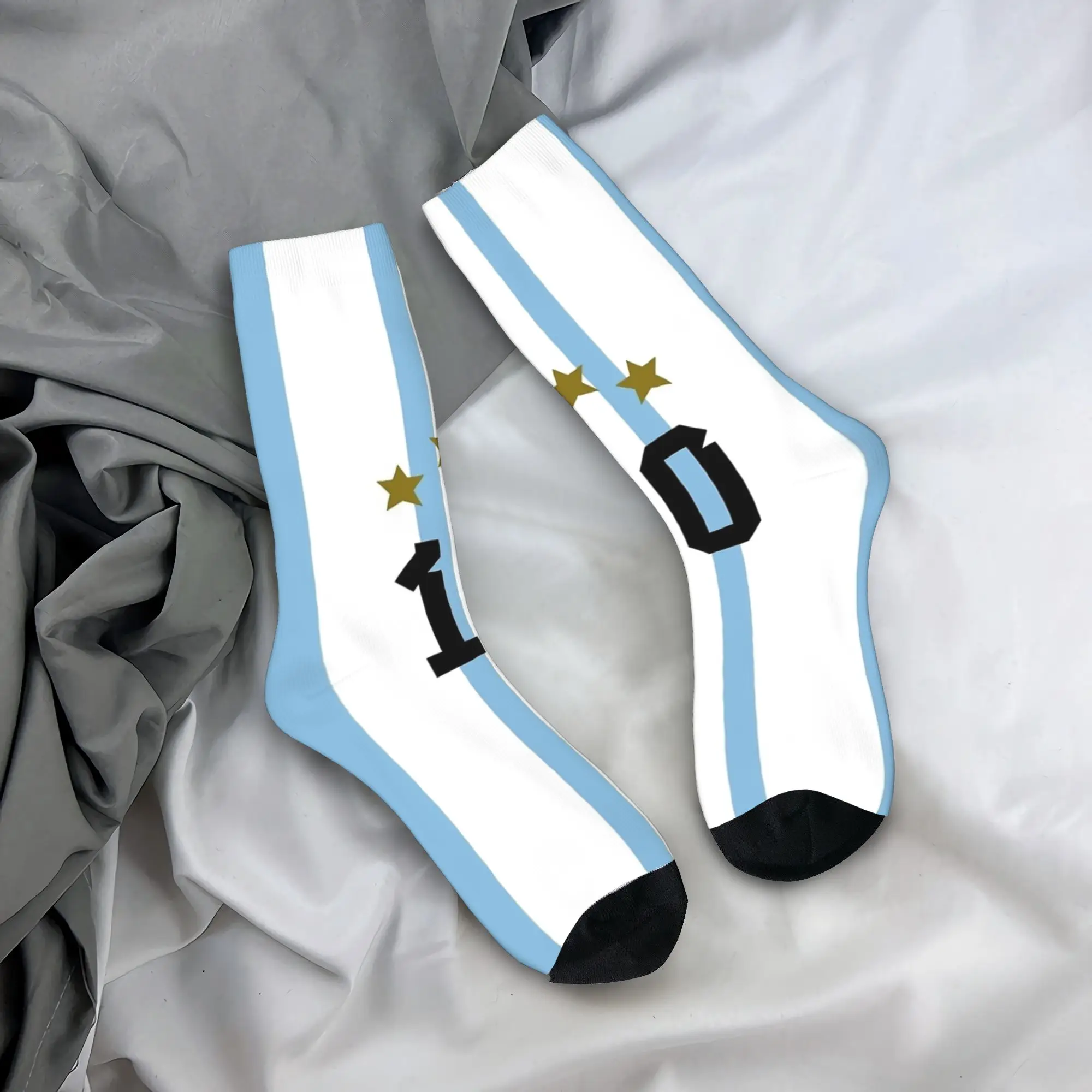 Happy Funny Men's Socks Crazy Argentina Messis 10 Football  Sock Polyester  Sport Women Sock Spring Summer Autumn Winter