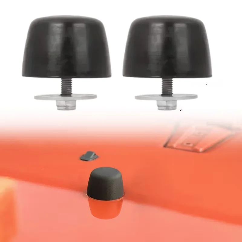 2pcs Heavy-Duty Rubber Bumper Cushion Hood Bump Stopper For Jeep For Wrangler KJ71051BK Durable Car Accessories