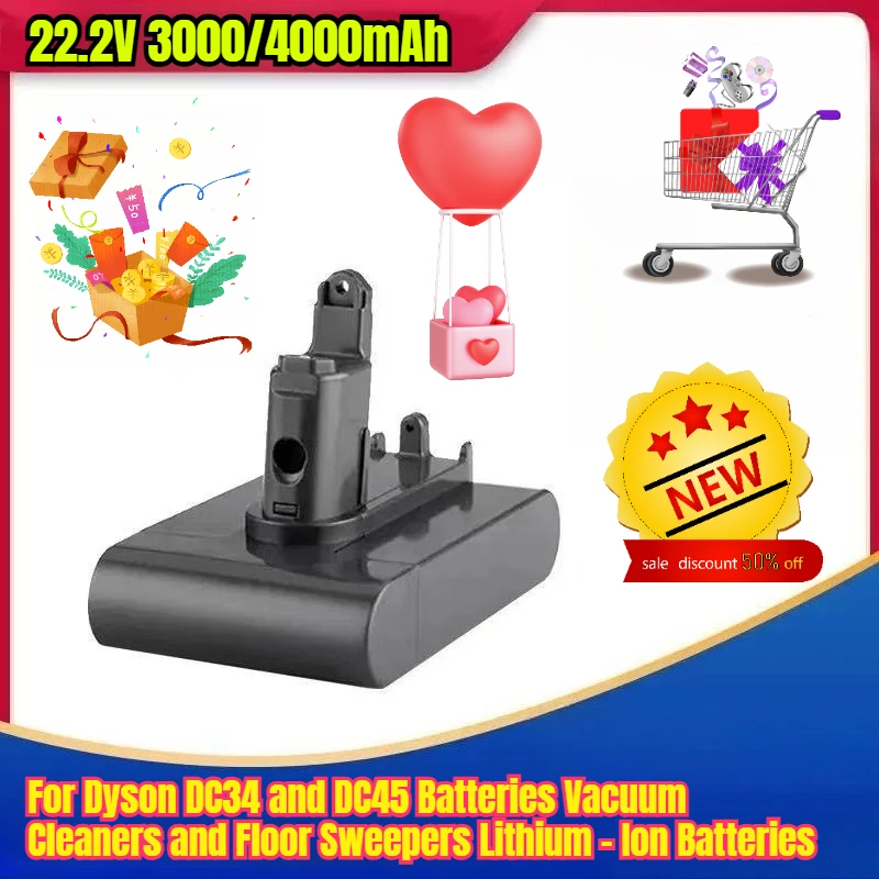 

22.2V 3000/4000mAh for Dyson DC34 DC45 Vacuum Cleaners Floor Sweepers Lithium - Ion Batteries