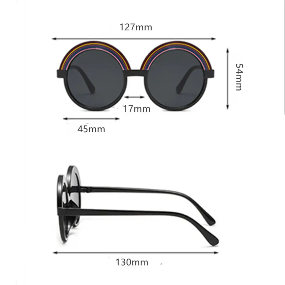 Children's Sunglasses Infant's Retro Solid Color Ultraviolet-proof Round Convenience Glasses Eyeglass For Kids