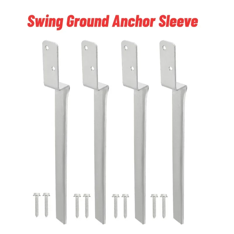 

4PCS Wood Pile Grounding Sleeve Hammer Grounding Anchor For Wooden Swing Fixed Anchor Swing Ground Anchor Sleeve Fixed Anchor