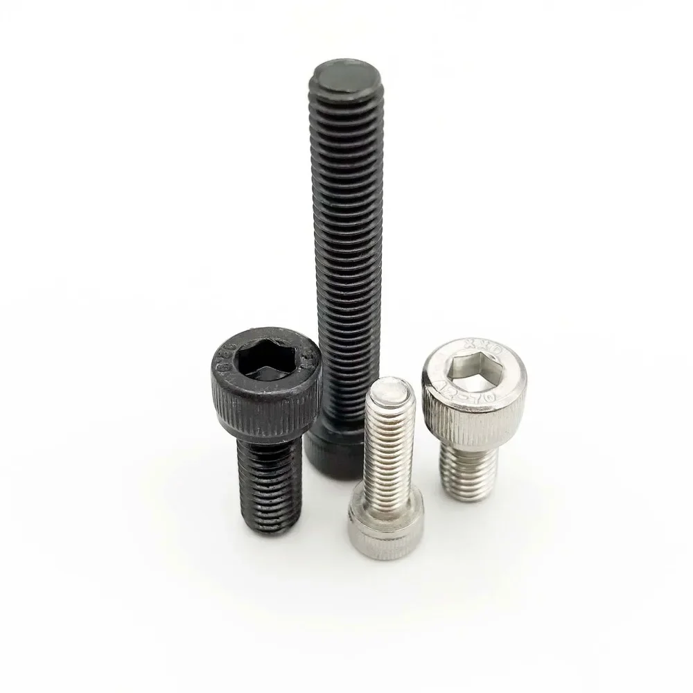 10 pezzi M3 M4 M5 M6 M8 304 A2 acciaio inossidabile nero grado 12.9 acciaio DIN912 esagono incassato esagono incassato vite a brugola L = 4-150mm