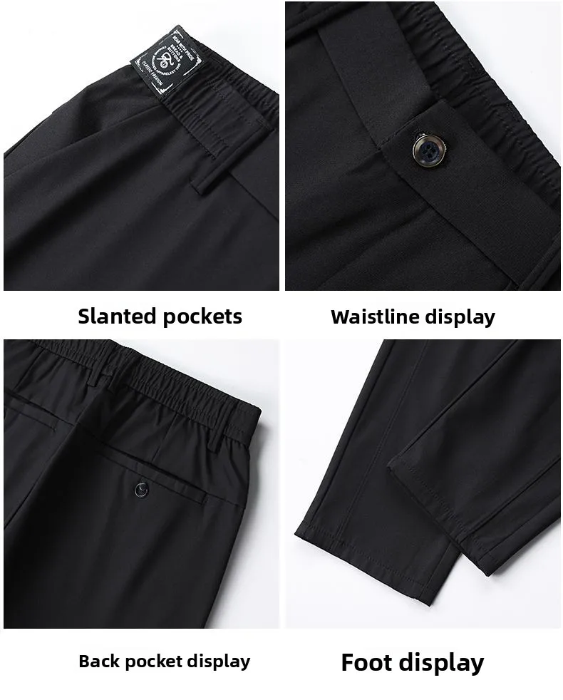 Herren-Herbst-Winter-Hose, dick, warm, Business, gerade geschnitten, lässig, modisch, koreanischer Fleece-Stil, schwarz, grau, Baggy, Y2K-Hose, vielseitig einsetzbar – Detail 10