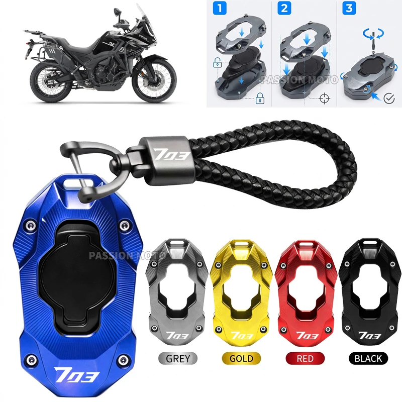 For ZONTES 703F 703RR 703R 703T 2024 2025 2026 Accessories Motorcycle KeyChain Key Case Cover Shell ZT703 703 F R RR T 703
