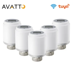 AVATTO-Tuya WiFi Inteligente Termostato, TRV, Atuador da Válvula do Radiador, Controlador de Temperatura para Alexa,Google Home,Alice