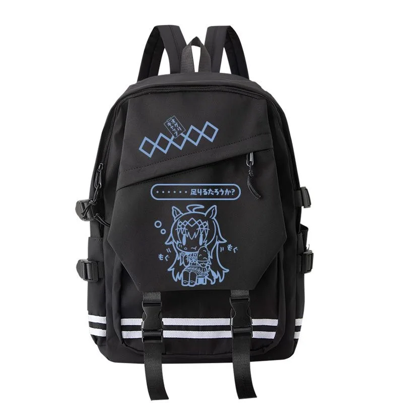 Uma Musume Pretty Derby Backpack Oguri Cap Kawaii  Cartoon Print Student Schoolbag Lightweight Large Capacity Travel Backpack