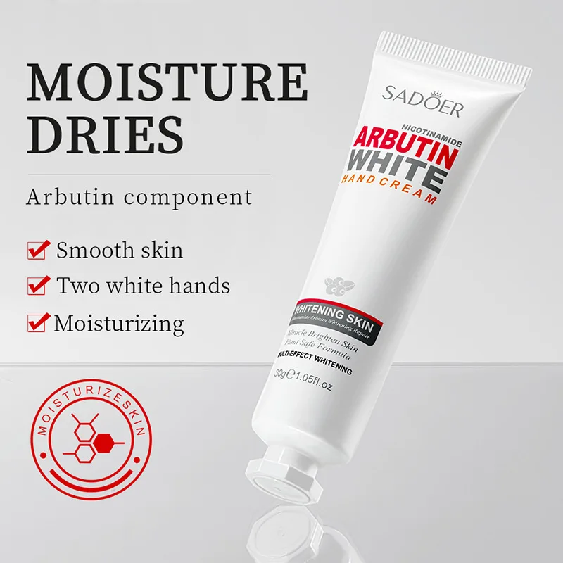 Moisturzing Nicotinamide Arbutin Hand Cream Dry Skin Care Cuticle Oil Whitening Cream Non-Greasy Anti-Aging Natural Hand Cream