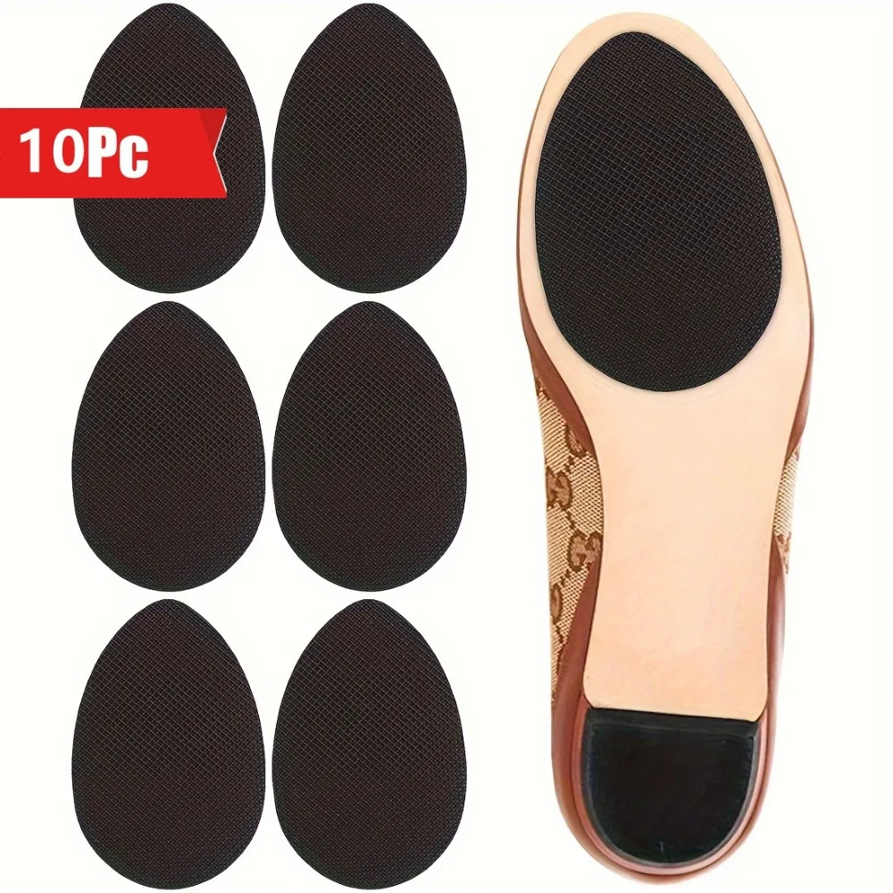 5 أزواج من الملصقات النعلية المضادة للانزلاق، وسادات نعل الأحذية ذاتية اللصق المقاومة للاهتراء، مناسبة للكعب العالي