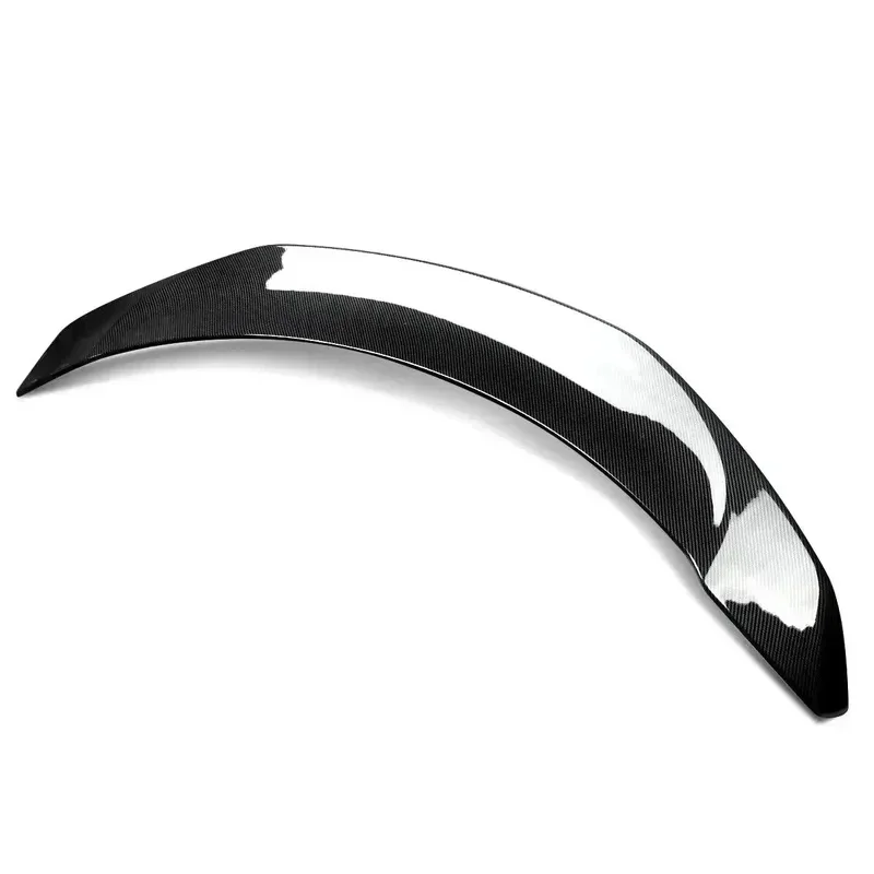 High Quality V Style Carbon Fiber Look Rear Trunk Lid Spoiler Auto Mod Parts 4