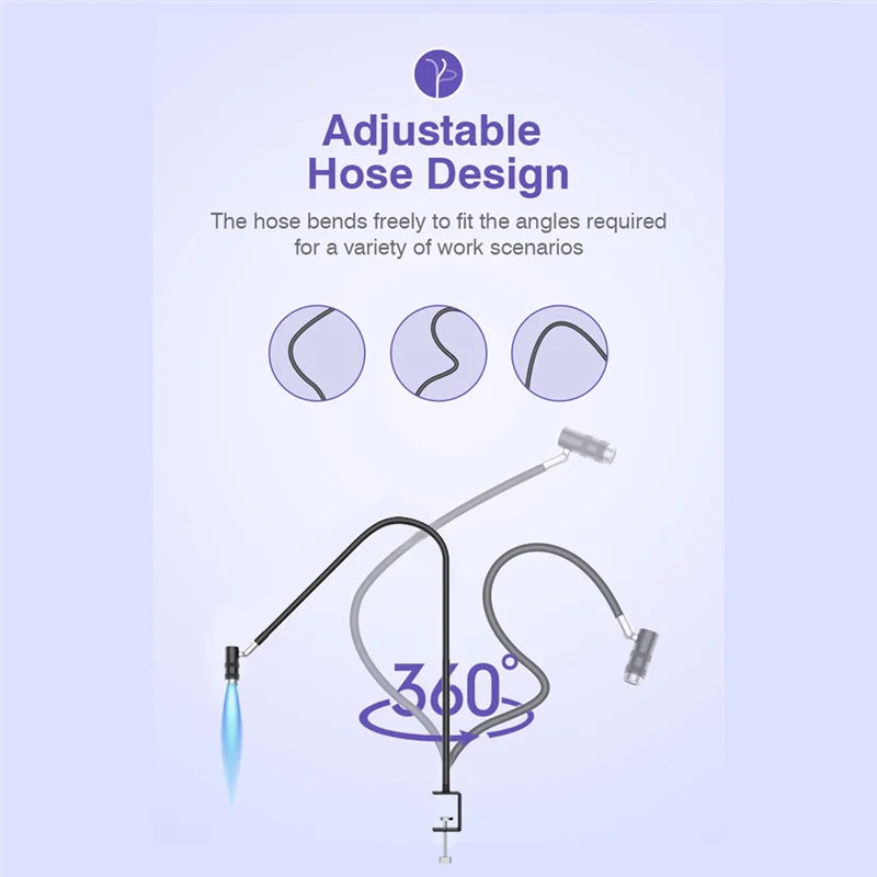 AB68 UV Lash Lamp 6W Eyelash Extension & Nail Dryer 360° Flexible Gooseneck UV Glue Curing Light For Salon Use A