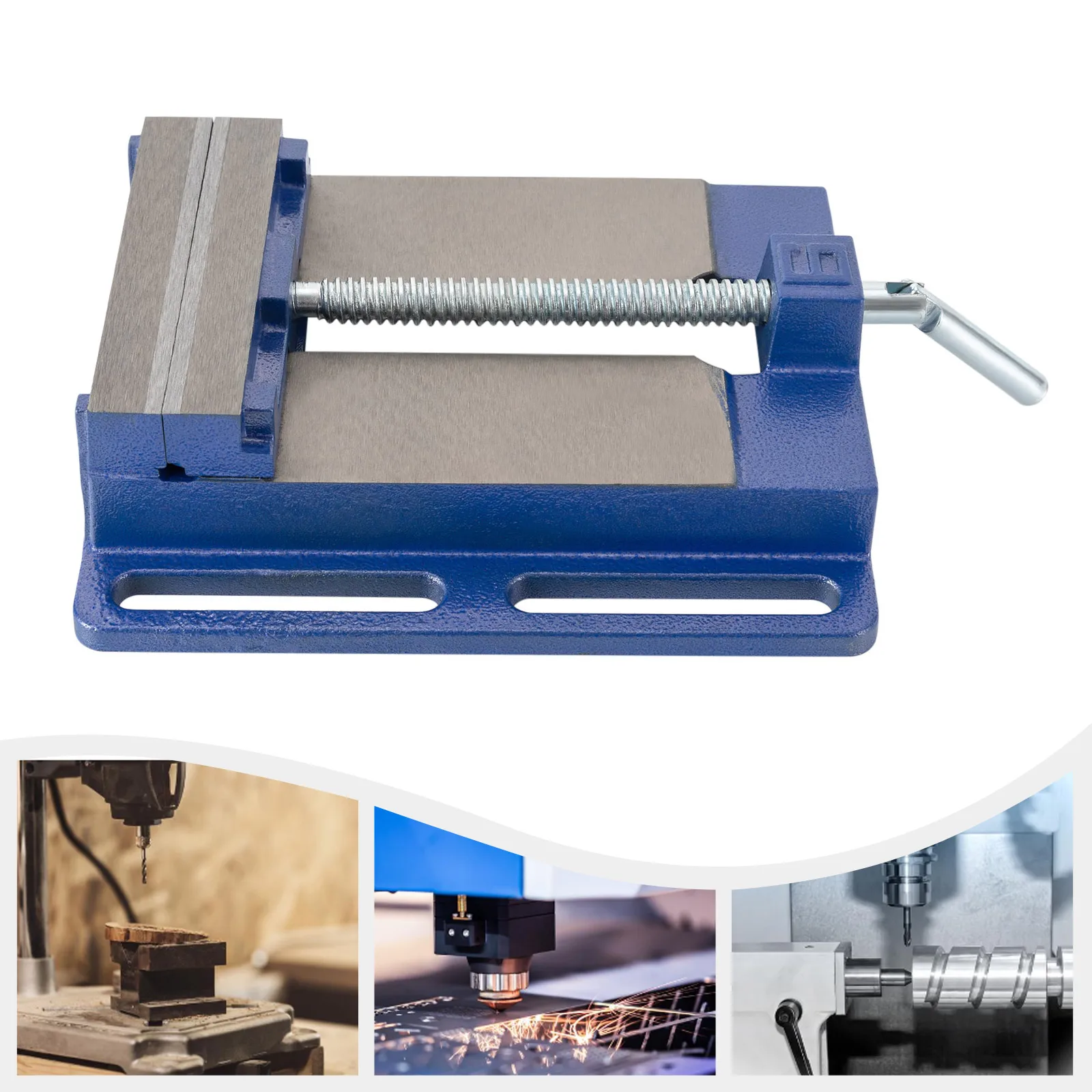 Fräsmaschinen-Spannzange 6'' 145mm Bohrmaschinenschraubstock Werkbankklemme Flachzange Schraubstock Bohrmaschinenständer Flachzange