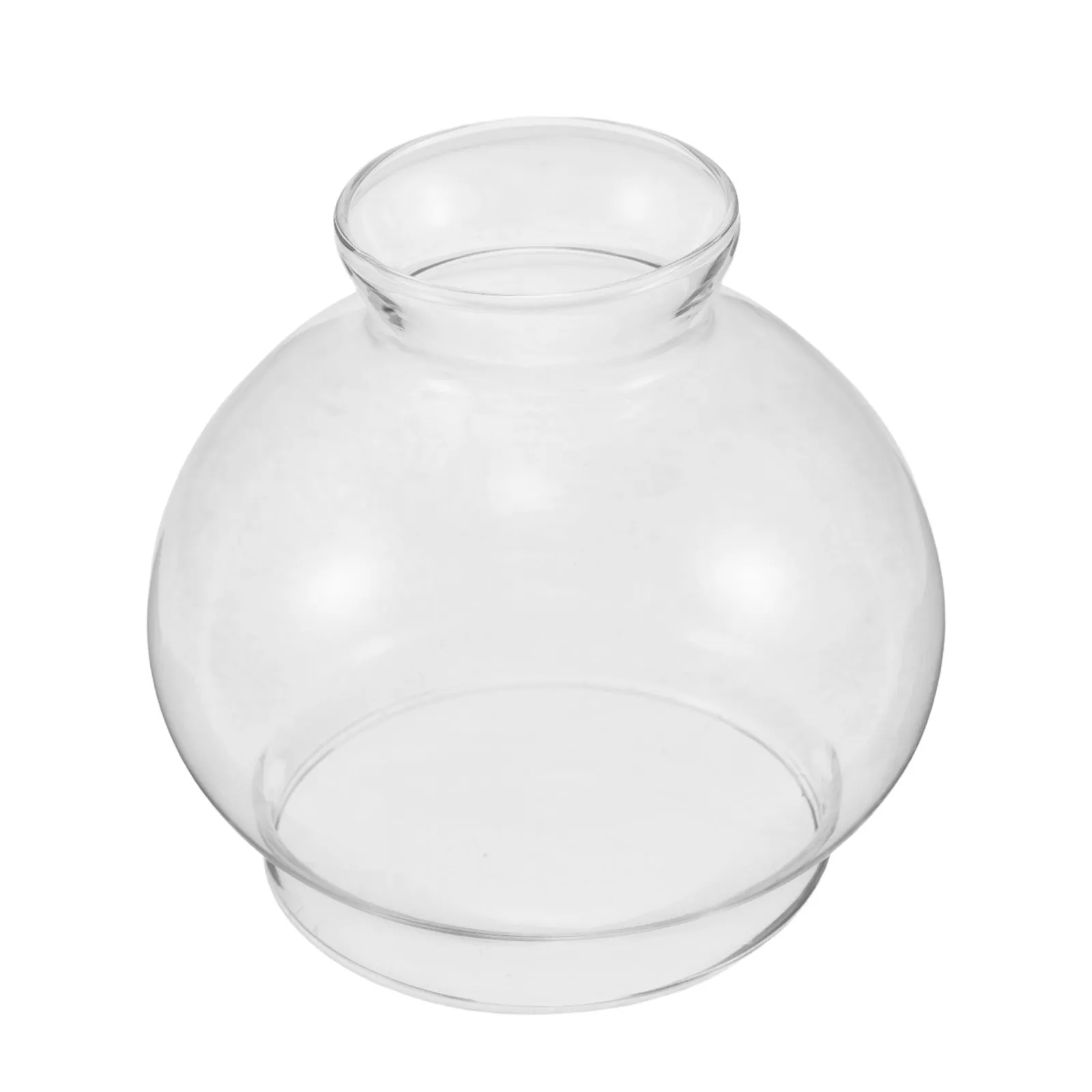 Glass Hurricane Lamp Shade Replacement Globe Chimney Oil Lantern Spherical Vintage Lamp Shade Dual End Holes Clear Glass 1.8 2.8