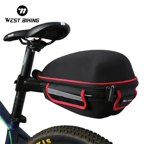 Waterproof bike rear bag with rain cover West Biking