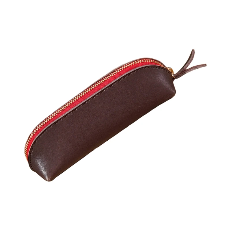 20CB Borsa per cancelleria Astuccio in pelle Astuccio per penne durevole con cerniera Borsa per trucco Astuccio per occhiali per