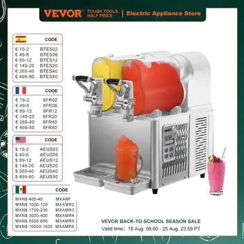 Vevor 3/6l 1/2 jjar מסחרי מכונת slush משקה קפוא מתקן קרח-מיץ קריר שייק גרניטה מכונה ממכר