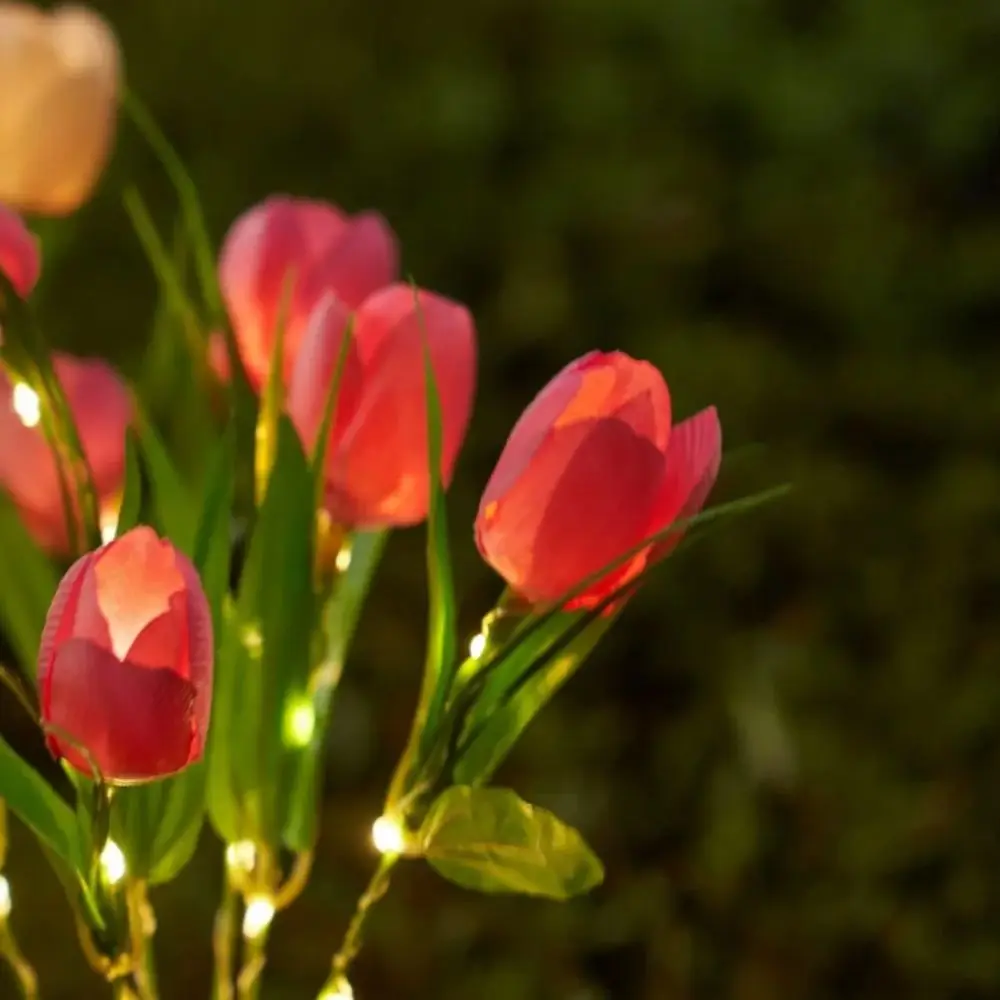 7 Head Tulip Flower Solar Garden Lights Waterproof Design LED Lights Solar Landscape Light Decorative Lights