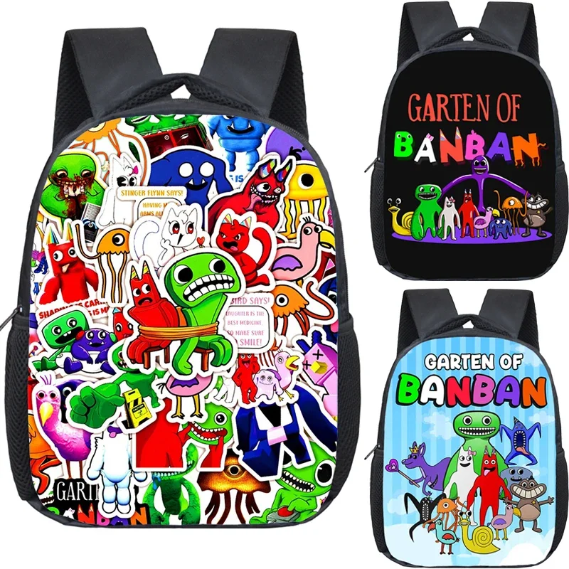 

Lightweight Garten Of BanBan Print Cartoon School Bag for Boys And Girl High Quality Kindergarten Bag for Preschool Kids Bookbag