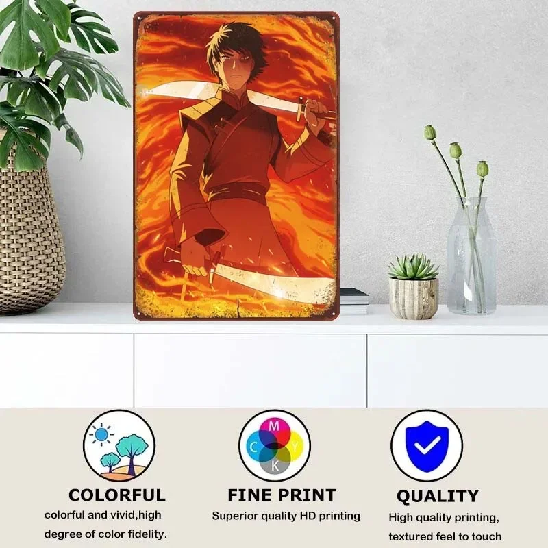 Custom Metal Sign Plate Home and Decoration Zuko Room Decor for Pub Club Coffee Bar Garage Retro Wall Decoration Art of Murals