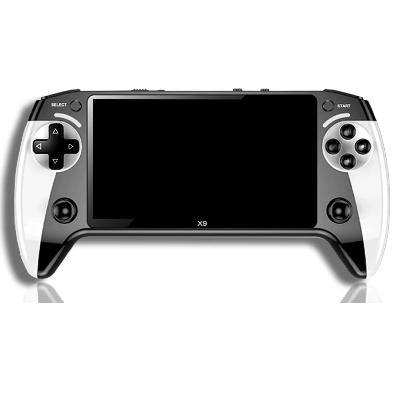 وحدة تحكم ألعاب محمولة X9 مع شاشة 3000 لعبة 5.5 بوصة لعبة فيديو ريترو مدمجة في 9 محاكيات بطارية كبيرة شحن من النوع C