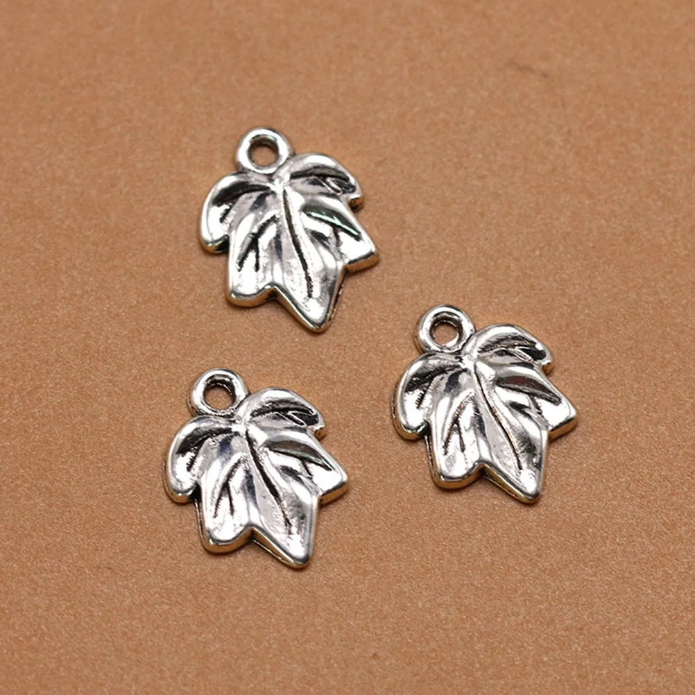 

50pcs Alloy Pendant Charms Maple Leaf Diy Jewelry Making Accessories For Necklace Bracelet Keychain Dangle Scrapbooking Costume