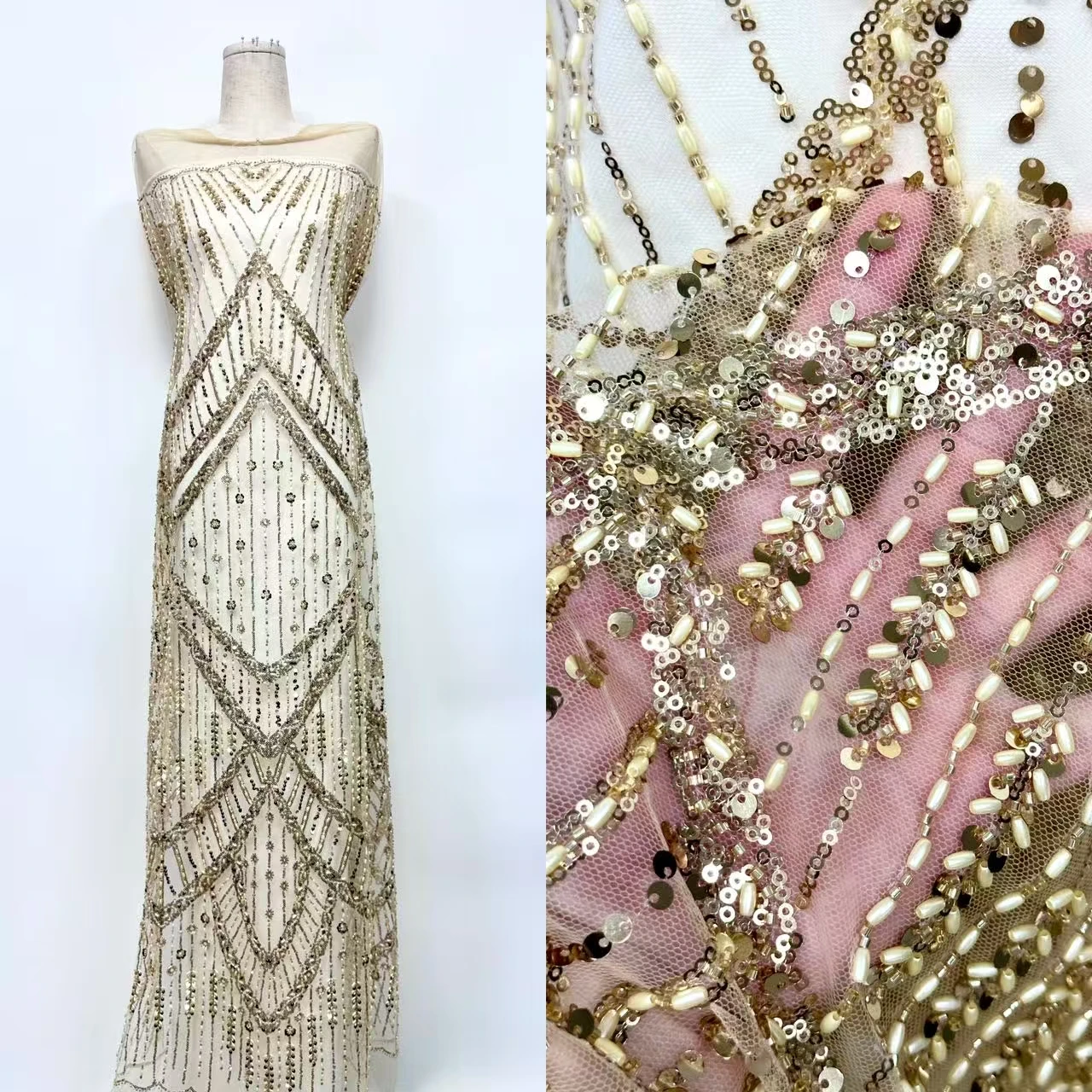 الأبيض الفرنسي شبكة تول أقمشة الدانتيل 2025 جودة عالية 5 ياردة الأفريقي الترتر أقمشة الدانتيل فستان الزفاف الأنيق للنساء SZ1745