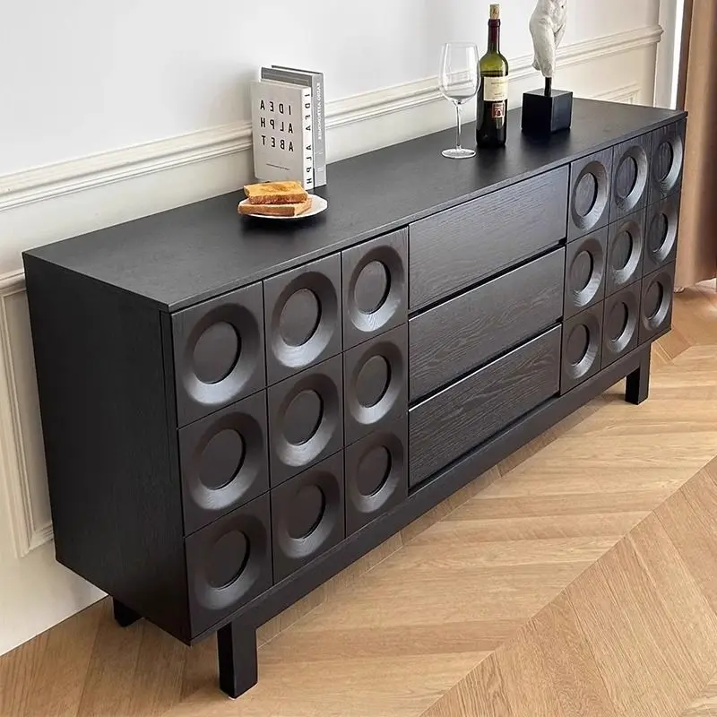 Side cabinet American side cabinet solid wood frame