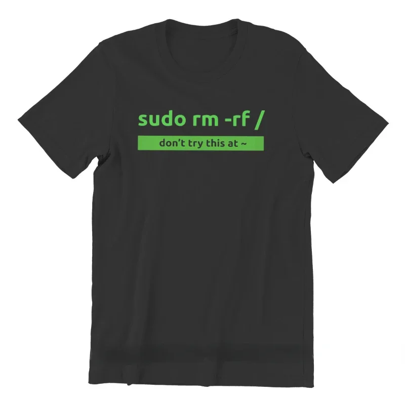 Sudo Programming Command Men TShirt Linux Operating System Tux Penguin Crewneck Tops Humor Gift Idea