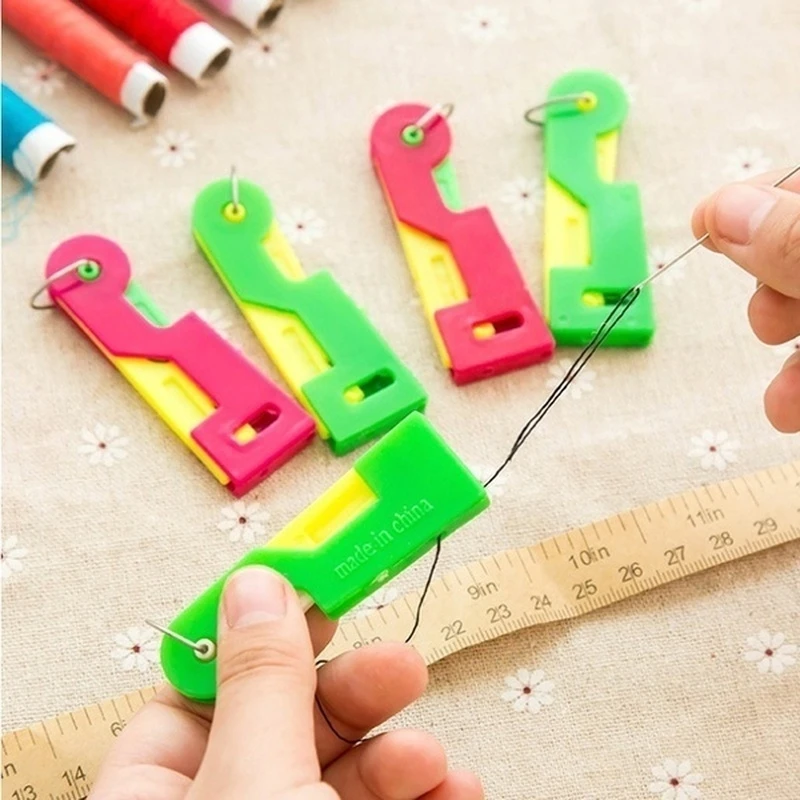 5/10 Pcs Elderly Use Automatic Fine Sewing Needle Love Device Threaders Thread Guide Tool Tip Gift for Mother