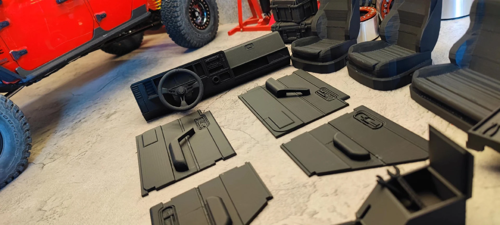 1/10 RC Crawler Simulated Cabin Interior Custom Model Number For Traxxas TRX4 Axial SCX10 Styling Decor Upgrade Accessories
