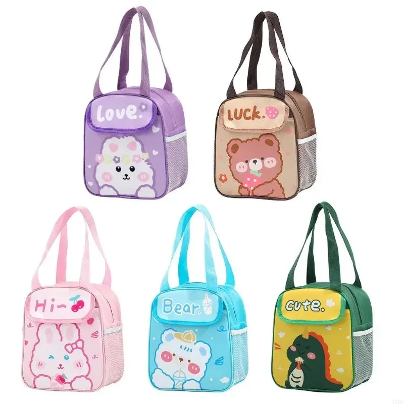 

77HE Thermal Lunch Bag Insulated Oxford Fabric Leakproof Top for Work School