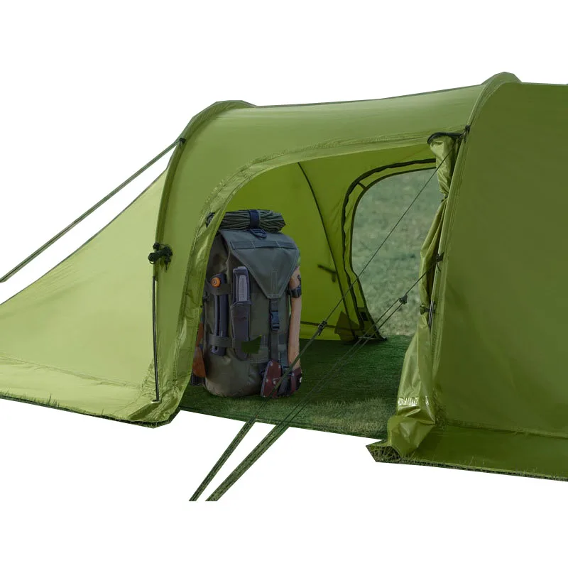 

Easy Set up Tunnel Tent Camping Customizable Double Door Outdoor Tents Waterproof Ventilation Family Pop up Tent for Hiking