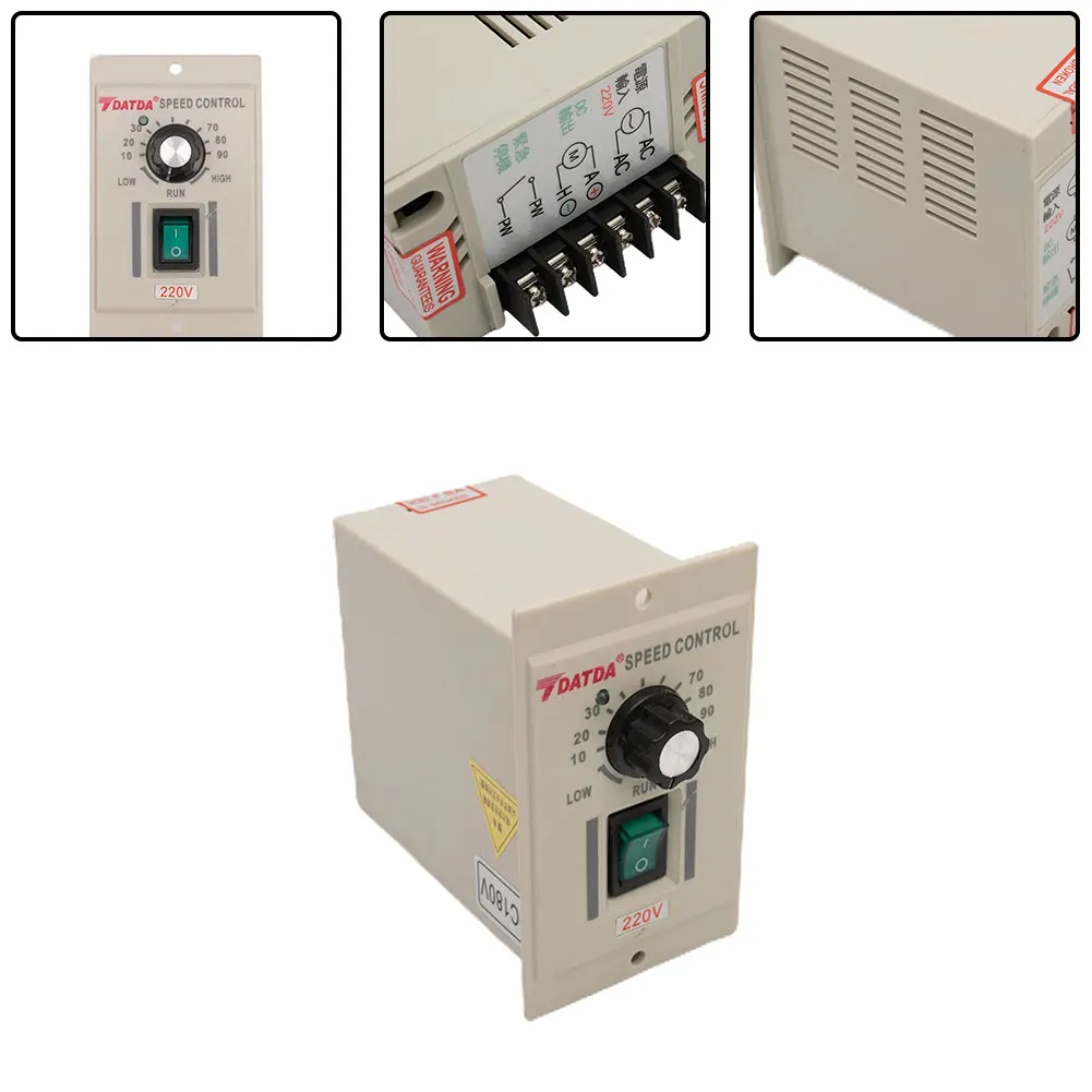 AC 220V To DC 180V Variable Controller For 0-400W DC Motor With Knob Soft Function Industrial Drive Control Unit