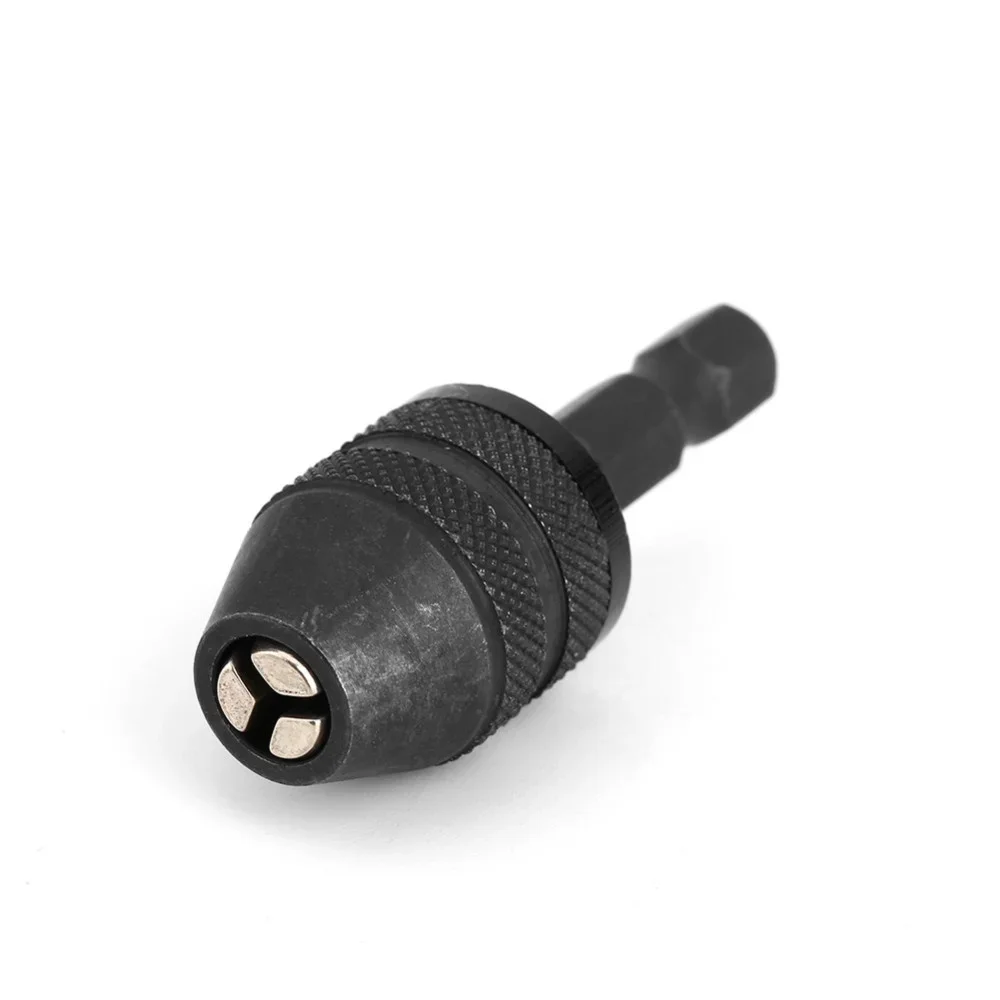 Adaptateur de tournevis à Impact, mandrin de perceuse sans clé, tournevis adaptateur de tournevis à tige hexagonale de 1/4 pouces adaptateur de convertisseur à changement rapide