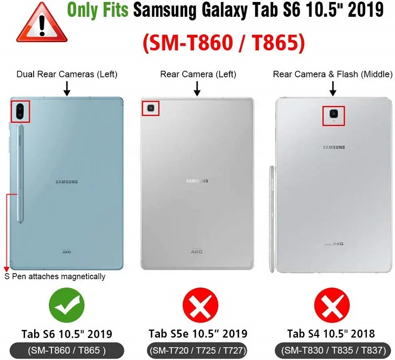 Leather Case untuk Samsung Galaxy Tab S6 10.5 SM-T860 SM-T865 T860 T865 Cover Lembut Smart Case untuk Samsung Tab S6 10.5 2019 Funda