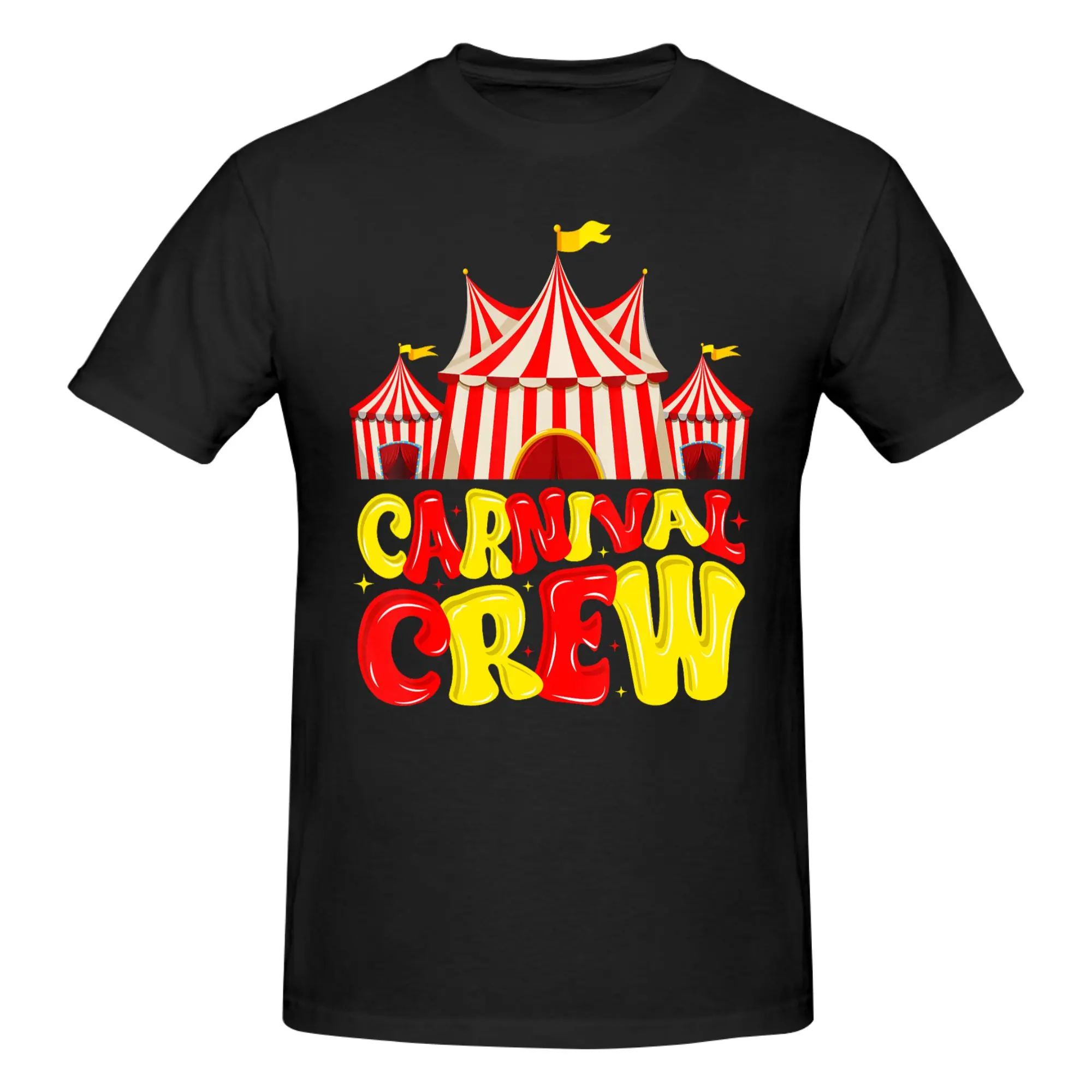 1 Piece Carnival Crew Funny Circus Staff Costume Circus Theme Party Novelty 100% Cotton T-Shirt Carnival Crew Tees Tops For Men