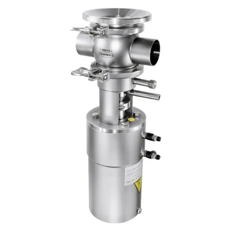 DONJOY High quality sanitary  stainless steel 316L mixproof tank bottom outlet valve for milk dairy