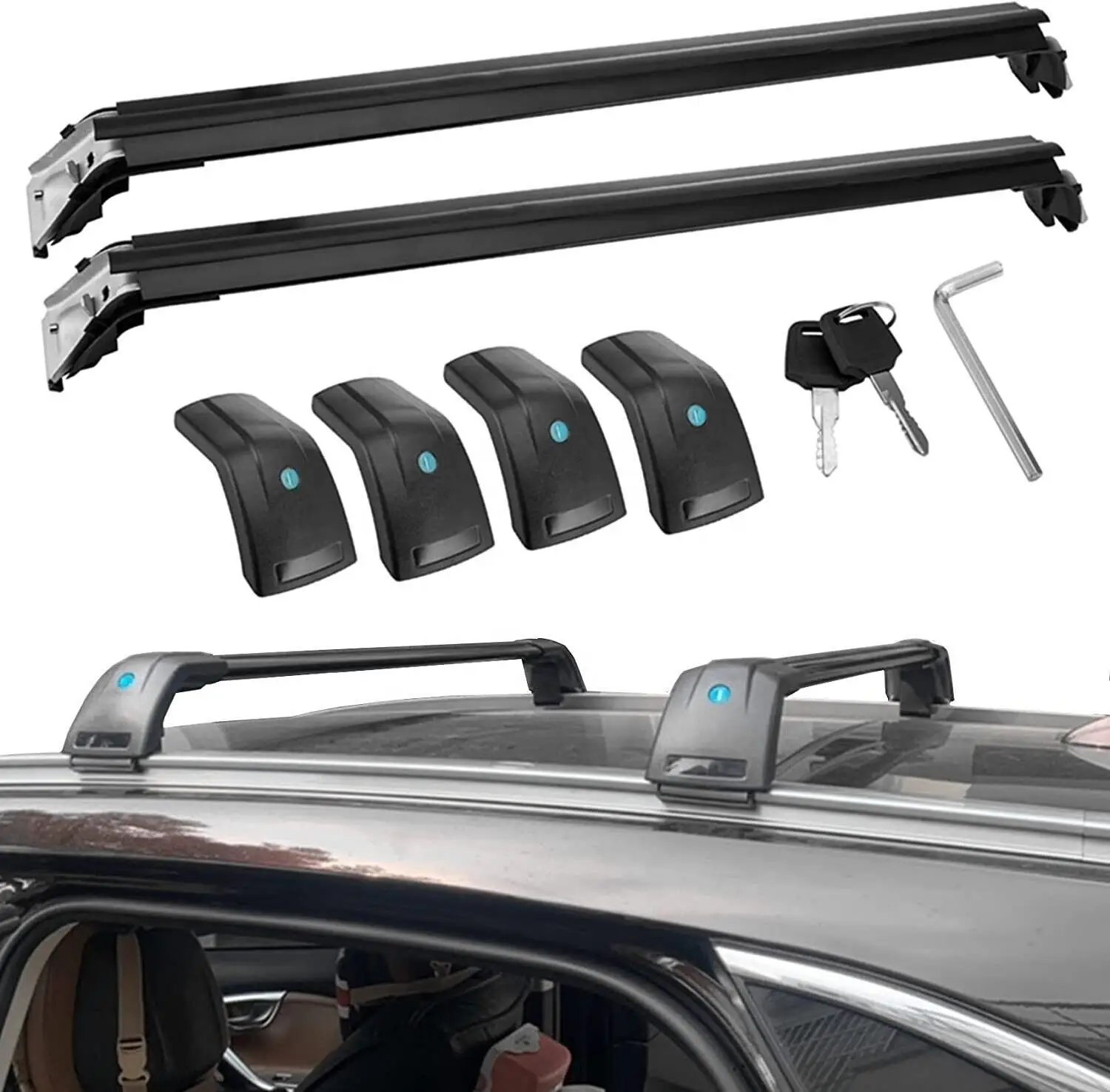 Manufactured Lockable Cross Bar Lockable Roof Rail Rack Cross Bar Crossbar for Chevy Trax Holden 2023 2024