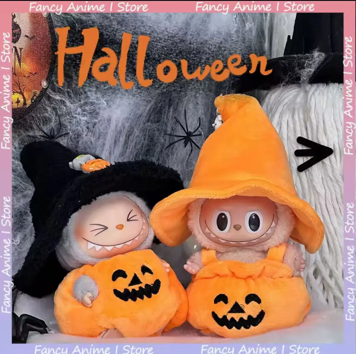 ぬいぐるみハロウィンパンプキンコスチューム 17cm ラブブドールアクセサリー パンプキンスタイルドレスセット ファッション服衣装 ラブブギフト用